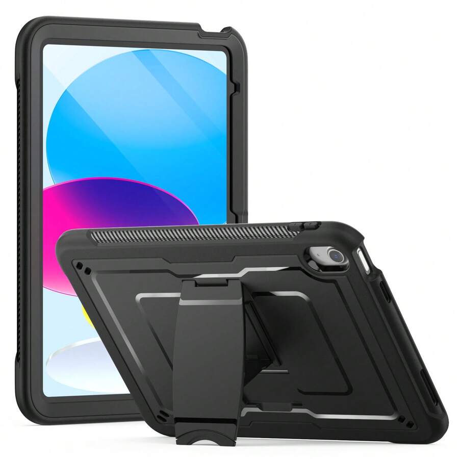 Funda para iPad 10.ª generación, iPad 11.ª generación, Air 11 M2, Air 11 M3, Pro 11 M4, iPad 10.2 7.ª/8.ª/9.ª generación, Pro 10.5 y Air 3. Cuenta con protección a prueba de golpes, anti-flexión, resistente a impactos y arañazos con un diseño portátil y ligero. Integra de manera elegante un soporte trasero oculto, rejillas de disipación de calor, recortes precisos para los puertos y una durabilidad reforzada contra dobleces y colisiones.