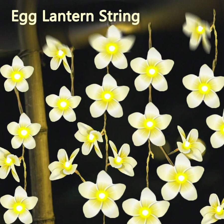 LED Egg Flower Light String Combines Tropical Egg Flower Shape With LED Light String To Form A Decoration That Combines Natural Beauty And Light And Shadow Effects