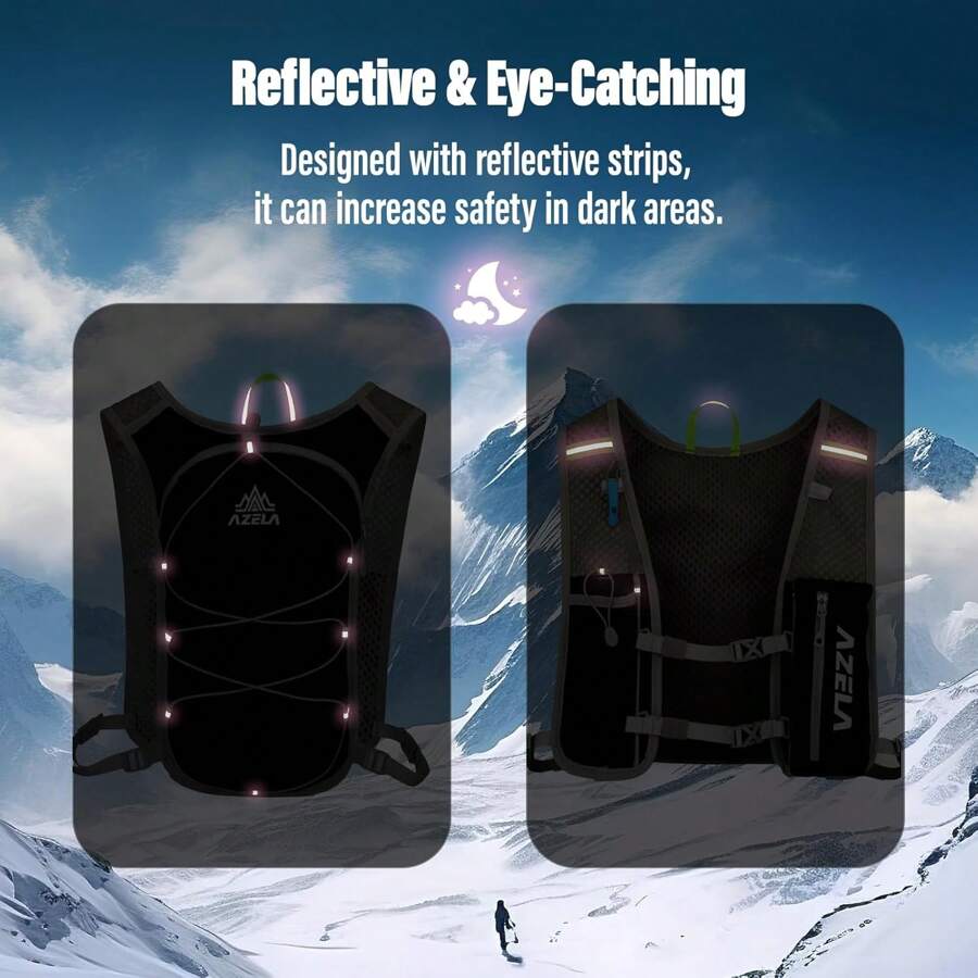 Running Vest - Adjustable Unisex Reflective Vest With Phone Holder And Storage - Lightweight And Durable Running Backpack Alternative - Hydration Vest For Cycling Hiking Marathon(Only Backpack Without Bladder))