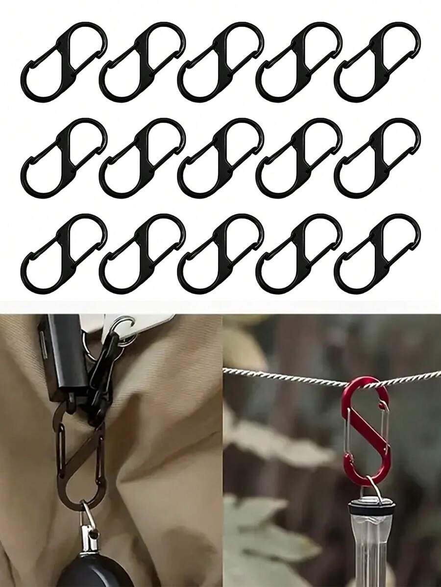 20/10pcs Sturdy And Reliable S-Shaped Hooks - Double Opening Design, Flexible And Easy To Use, Multifunctional Decorative Hook, Suitable For Outdoor And Daily Carry, Various Packaging Zippers For Luggage Decoration Fixing