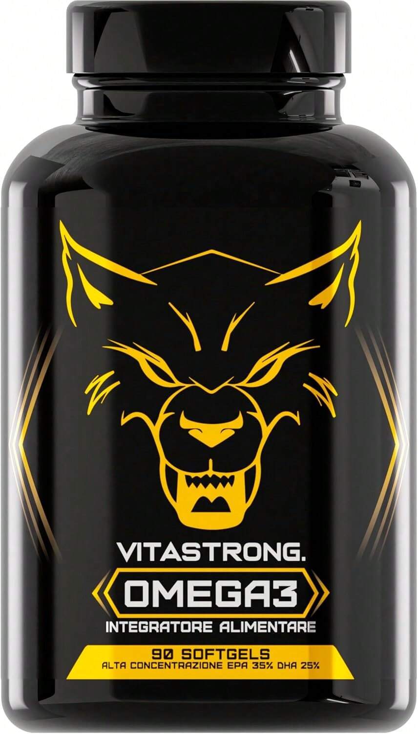 Vitastrong Omega 3 Fischöl 2000 mg hochdosiert mit Vitamin E, ohne Nachgeschmack, Omega 3 Fischöl (Fischöl) 700 mg EPA 500 mg DHA, hohe Konzentration, reines Omega-3-Nahrungsergänzungsmittel Herz, Sehvermögen, Gehirn
