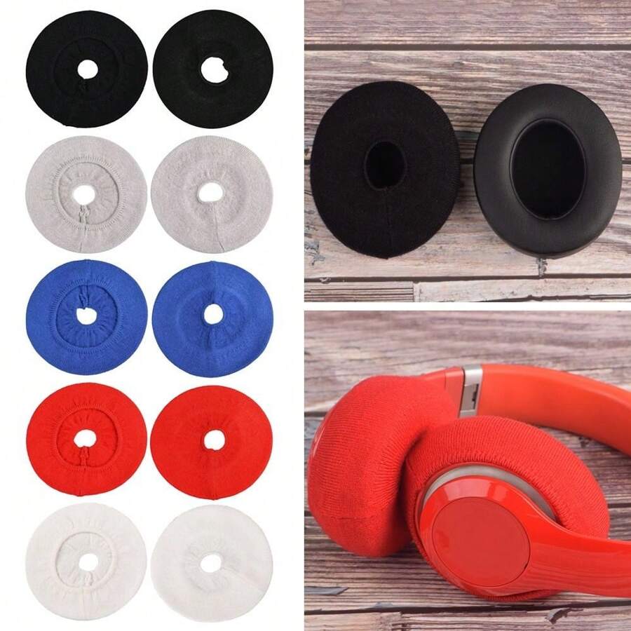 1 coppia di custodie antipolvere in tessuto lavorato a maglia per proteggere i padiglioni auricolari e le coppe per cuffie Solo 2/3 e Studio 2/3