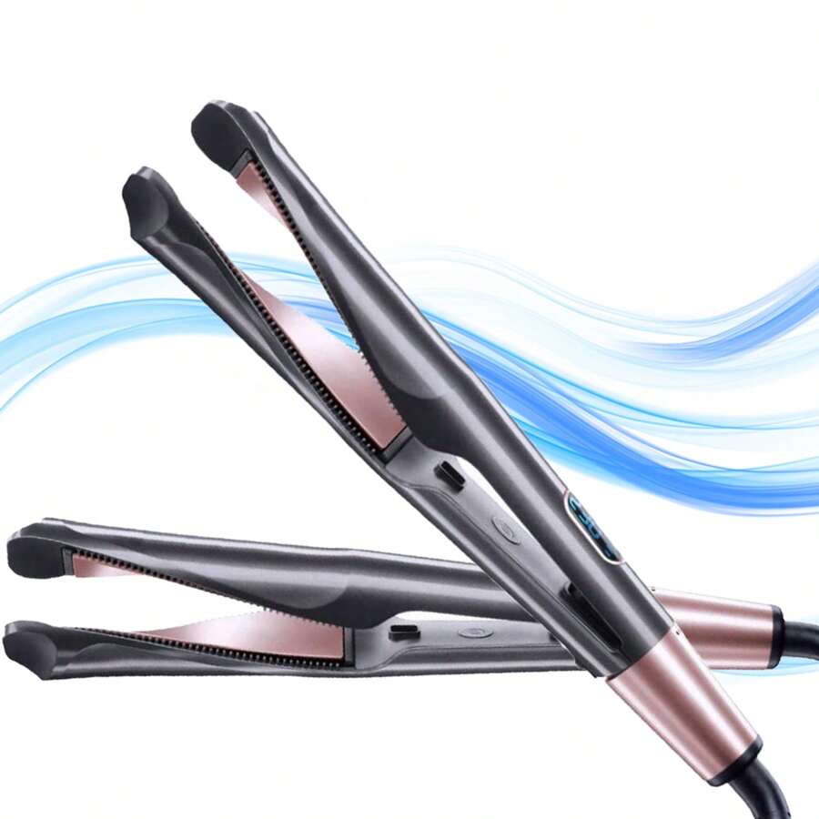 Alisador de Cabelo & Ferro de Enrolar Espiral Elétrico 2 em 1: Crie Penteados Perfeitos Facilmente em Casa - O Presente Definitivo para o seu Namorado