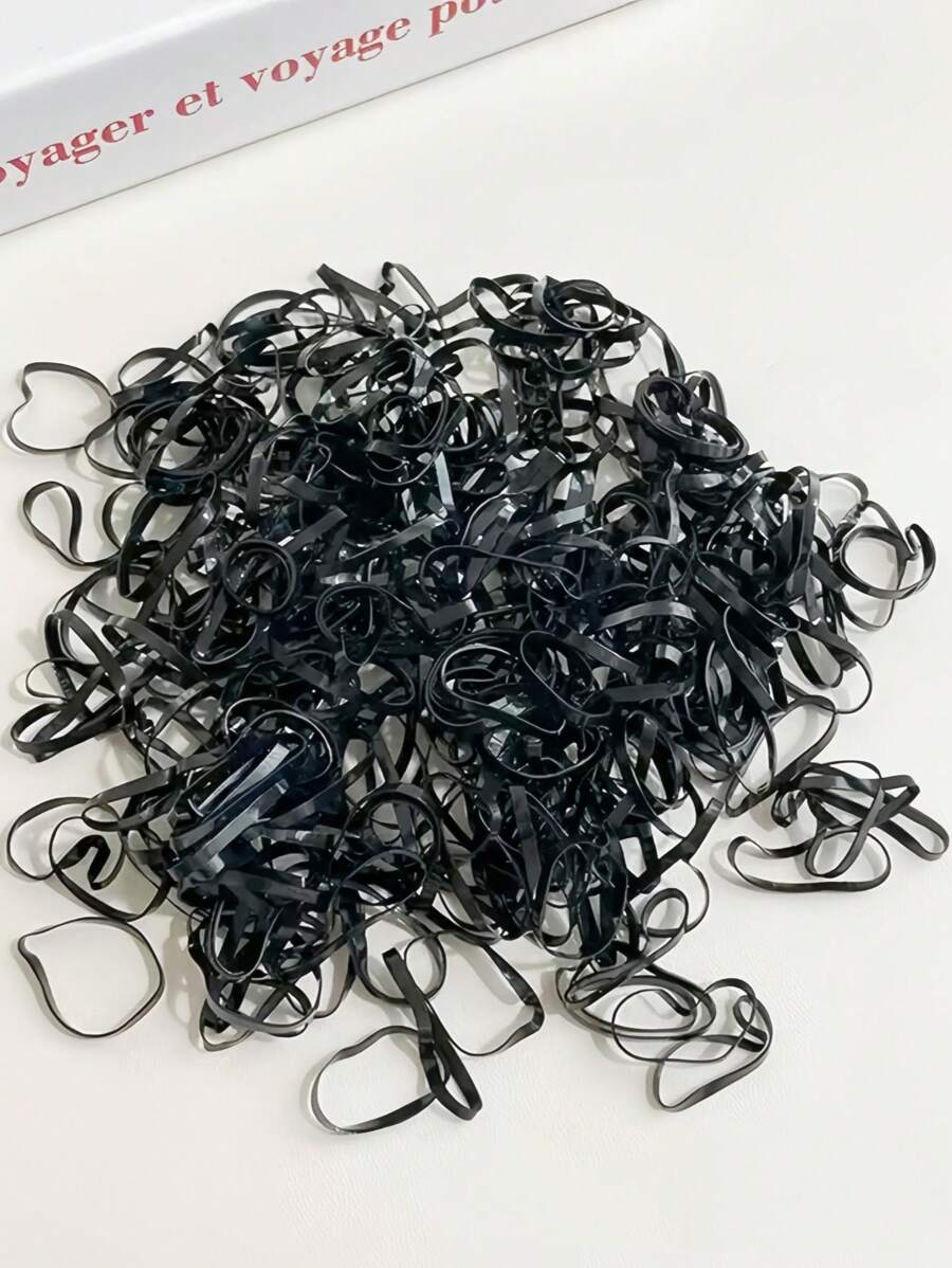 500 Pcs/Pack Women's High Elasticity Disposable Hair Rubber Bands, Suitable For Everyday Wear, Outdoor, Travel, Festivals Hair Ties Ponytail Holders Hair Elastics Scrunchies Hair Rope