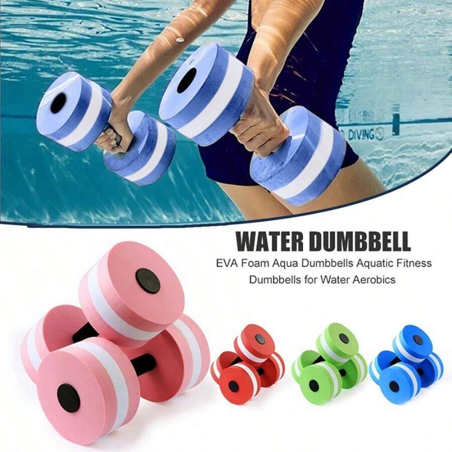 Mancuernas de espuma de EVA para acuaeróbic, material PE general azul, pesas para agua adecuadas para ejercicio de natación, equipo de yoga y natación unisex (paquete individual), accesorios de gimnasio