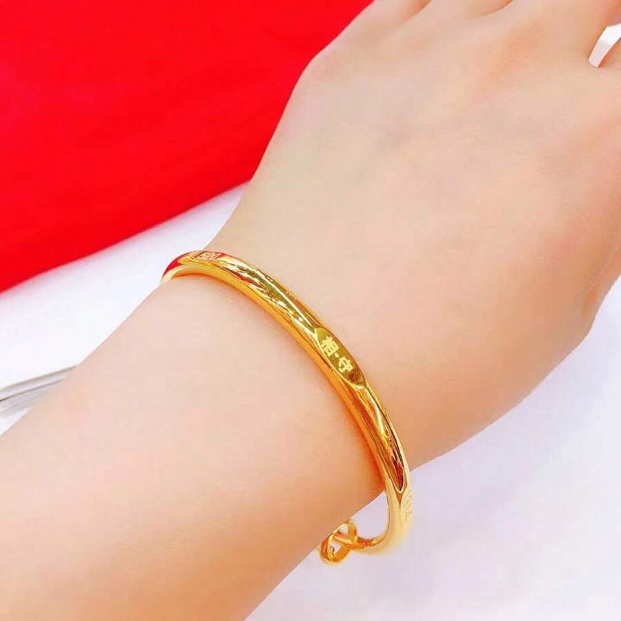 Women's Bracelet With 520 1314 Numeric Design, European & American Style "Love You" Bracelet, 18K Gold Plated Korean Version Adjustable Size Bracelet For Wedding, Birthday, Daily Wear, Date