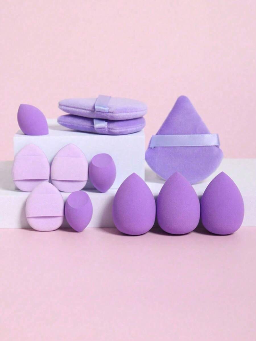12/1pc Makeup Sponge Set, Including Makeup Sponges, Makeup Sponge, Powder Puff, Soft & Skin-Friendly, Suitable For Cream & Powder Makeup, Latex-Free, Can Be Used Wet Or Dry, Professional Cosmetic Sponges Summer Makeup Must-Have