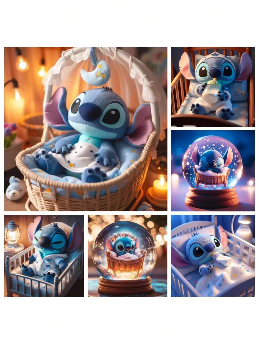 Disney Stitch DIY 5D DIY Disney Cartoon Diamond Art Painting Set Kit Anime Characters Full Diamond Embroidery Mosaic Rhinestone Painting Art Crafts Home Wall Decoration Gift