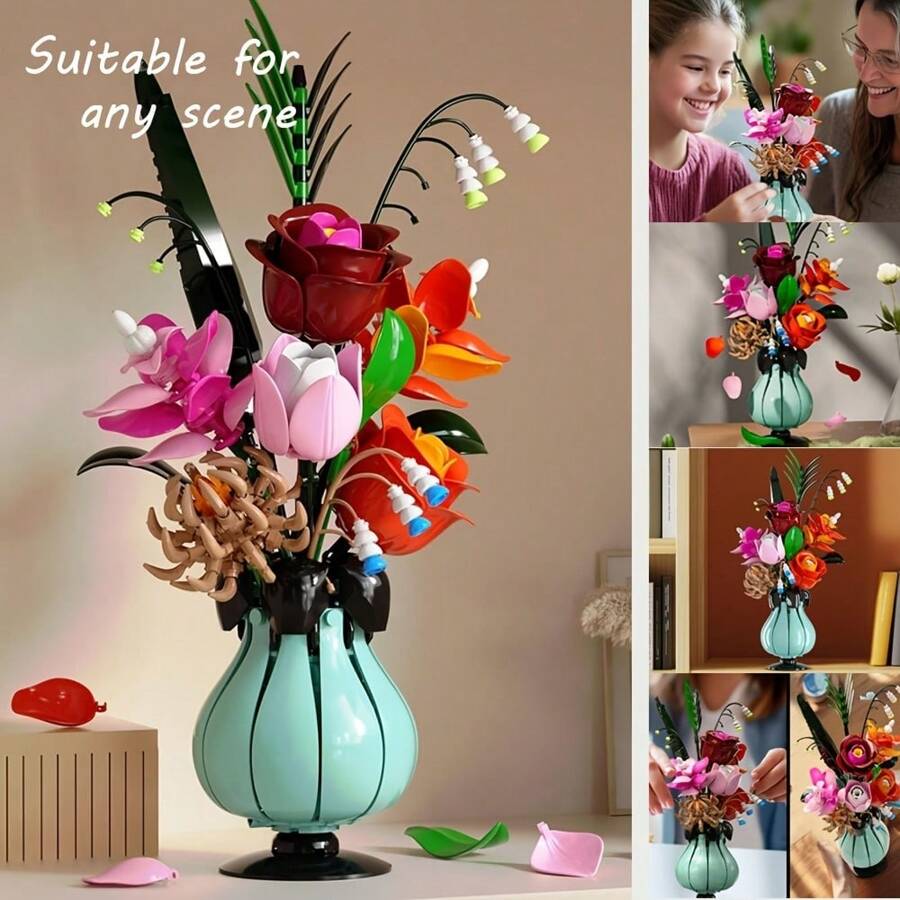Set de 1000 de piese pentru buchet, care nu se decolorează niciodată, cadou pentru fete - perfect pentru orice ocazie și aniversare