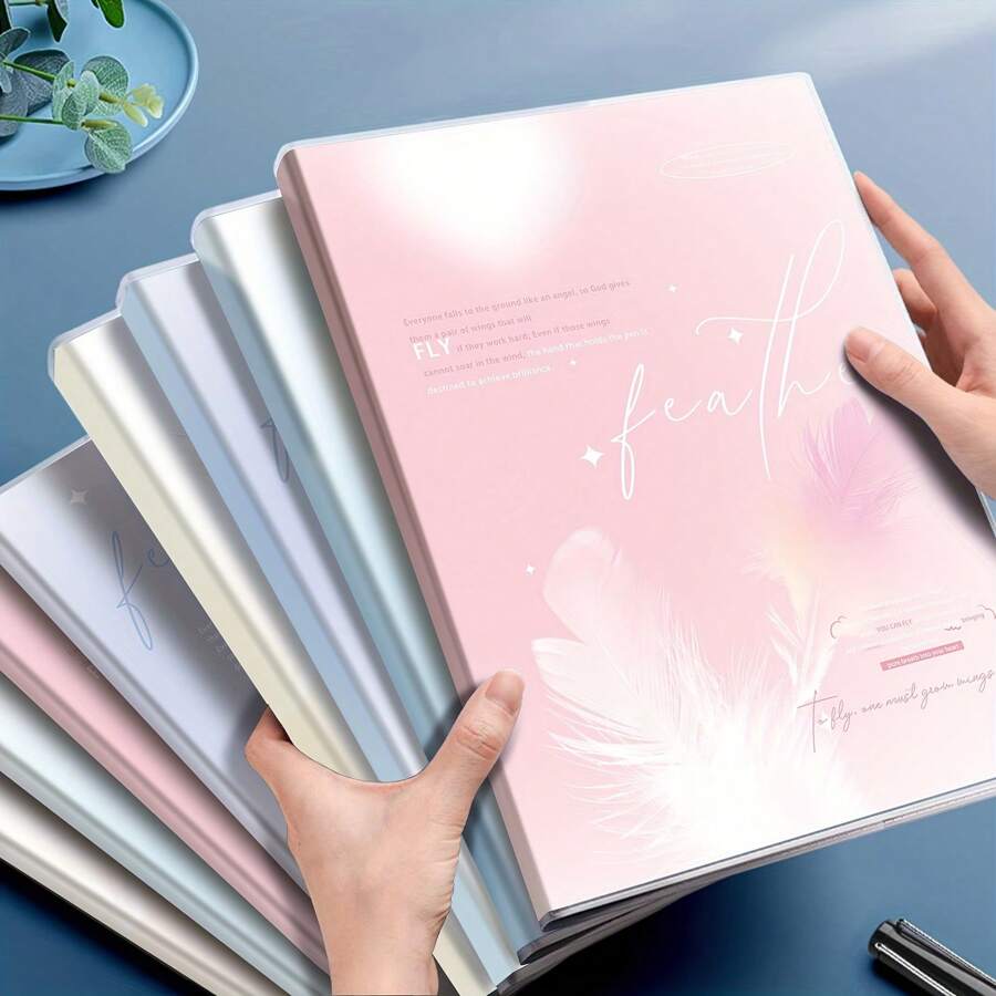 1pc, 136 Pages, B5 Waterproof Soft Surface PP Cover Notebook, Colorful Simple Journal, Notebook, Horizontal Line Journal, Notepad For Office, Home, School