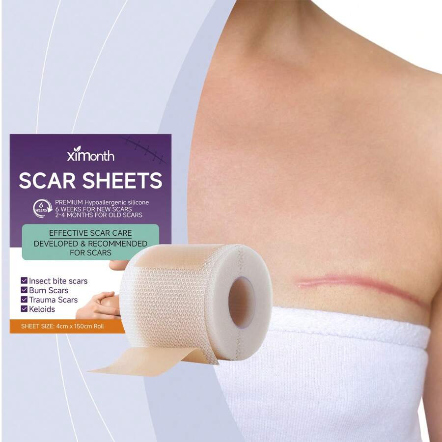 1pc Scar Repair Patch, Silicone Gel Technology, Strong Faded Old Scars, Waterproof For Bathing, Suitable For Children And Adults