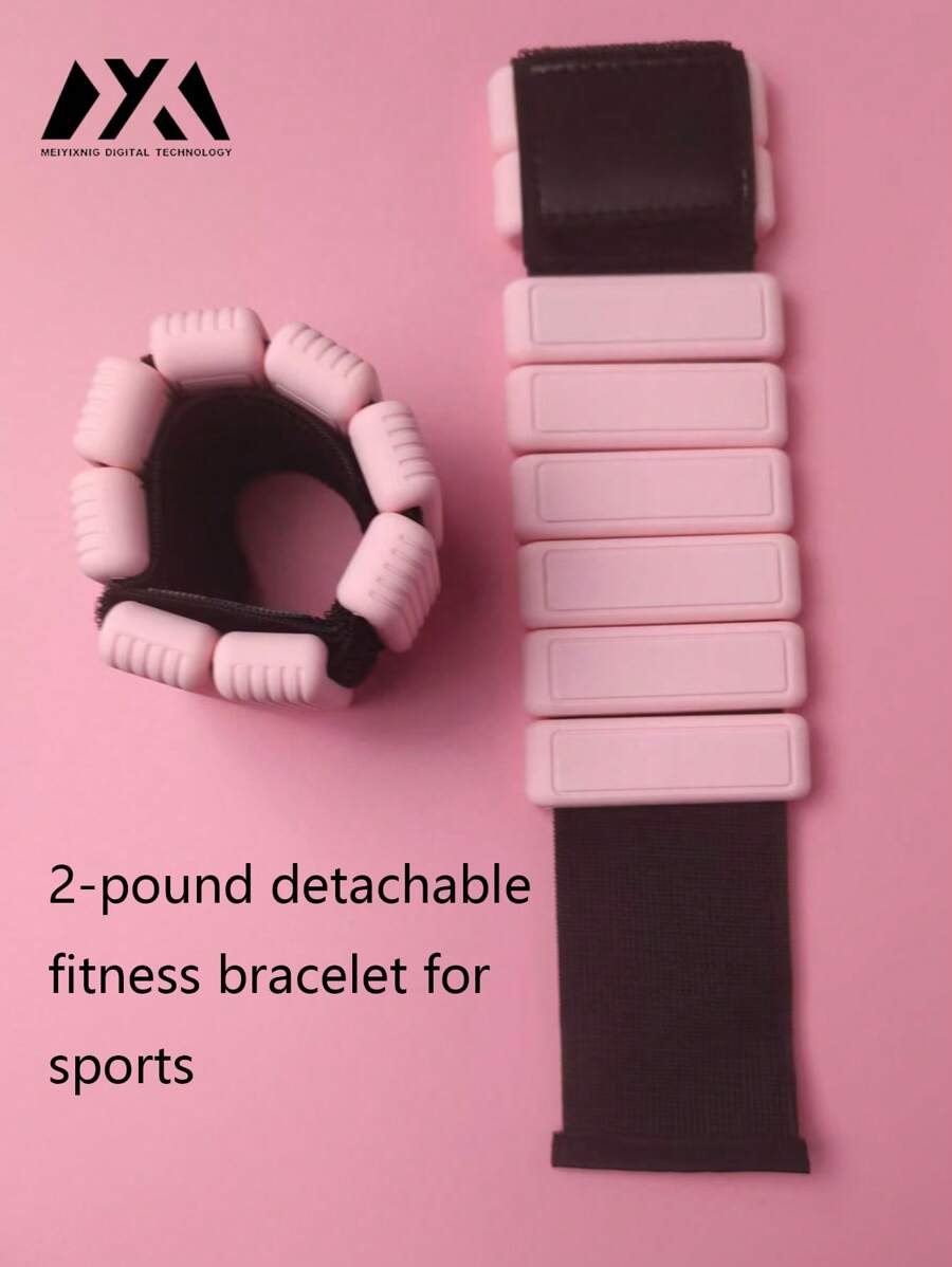 MEIYIXING MEIYIXIN 1 Pair Of And Fashionable Wrist And Ankle Weight Sets, 2 Pounds (955 Grams), Adjustable Fitness Weights, Resistance Training Straps, Pink Silicone Skin-Friendly Material, Wearable Aerobic Exercise Equipment For Both Women And Men, Powerful Arm And Leg Weights, Modular Weight Straps, Strength Training Equipment, Suitable For Home Indoor Gyms, Yoga, PLA Exercises, And Outdoor Walking, Running, Hiking Weight Sets