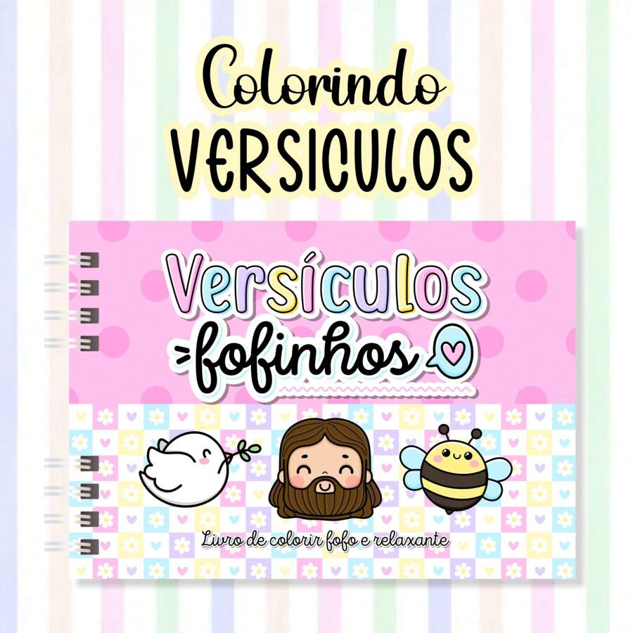 Livro Colorindo Versículos Estilo Bobbie Goods 50folhas 120g