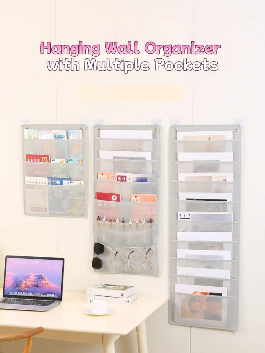 1pc Over-The-Door Multi-Layer Hanging Organizer - Large Capacity Storage Pouch For Stationery, Books, Magazines, Underwear & Clothes