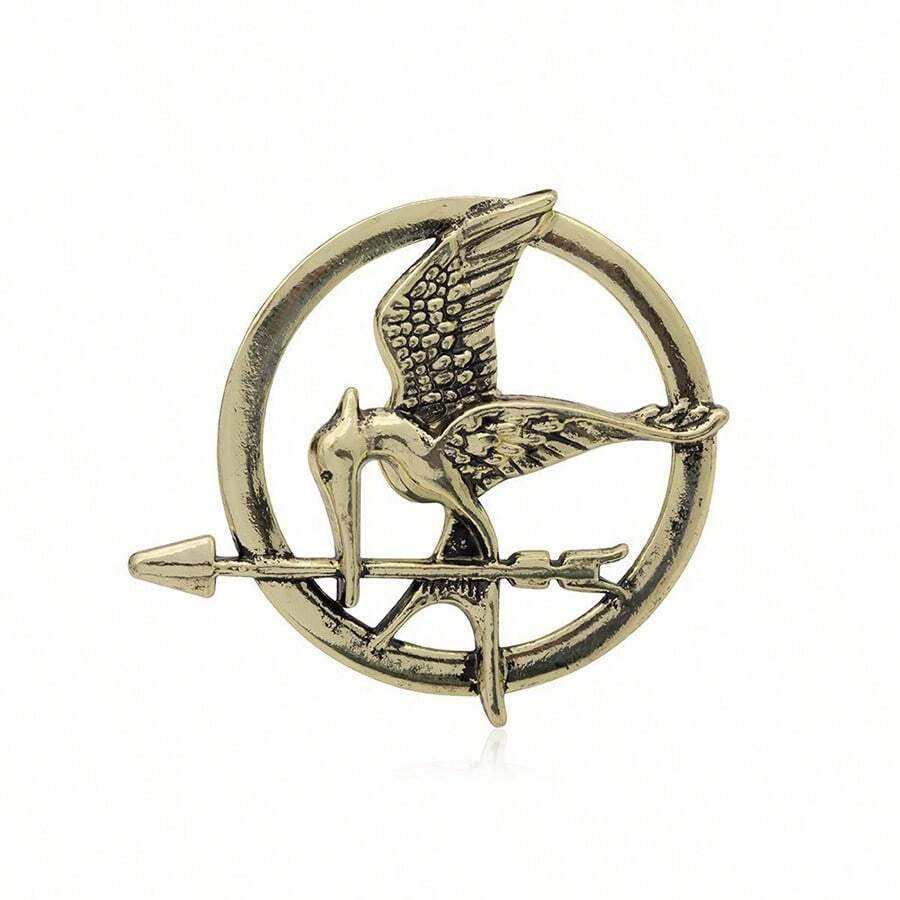 1pc The Katniss Everdeen Cosplay Prop Replica Mockingjay Pin For Hunger Games Movie Enthusiasts - A Symbol Of Rebellion And Hope