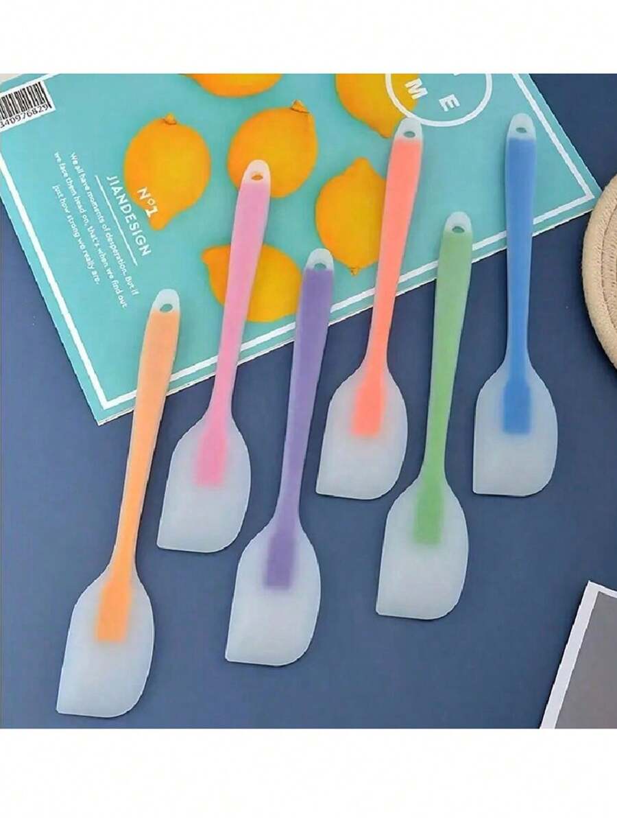 3/6 pièces Spatule en silicone, mini spatule en silicone, spatule à confiture de fruits, spatule à crème résistante à haute température, ustensiles de mélange et de cuisson, ustensiles de cuisine, essentiels pour appartement