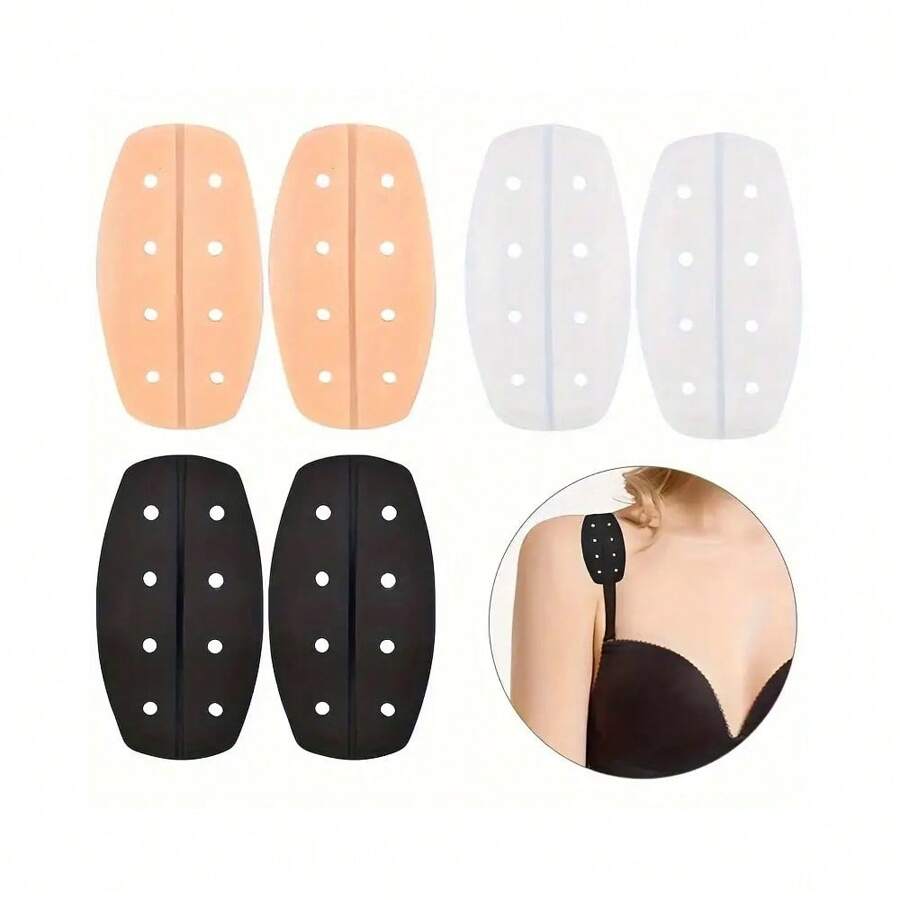 4pcs Silicone Bra Strap Holder, Invisible Non-Slip Adjustable Strap Holder, Prevents Falling, Painless, Everyday Essentials