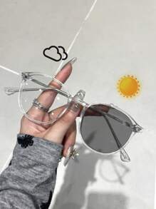1pc Transparent Frame Gray Sheet