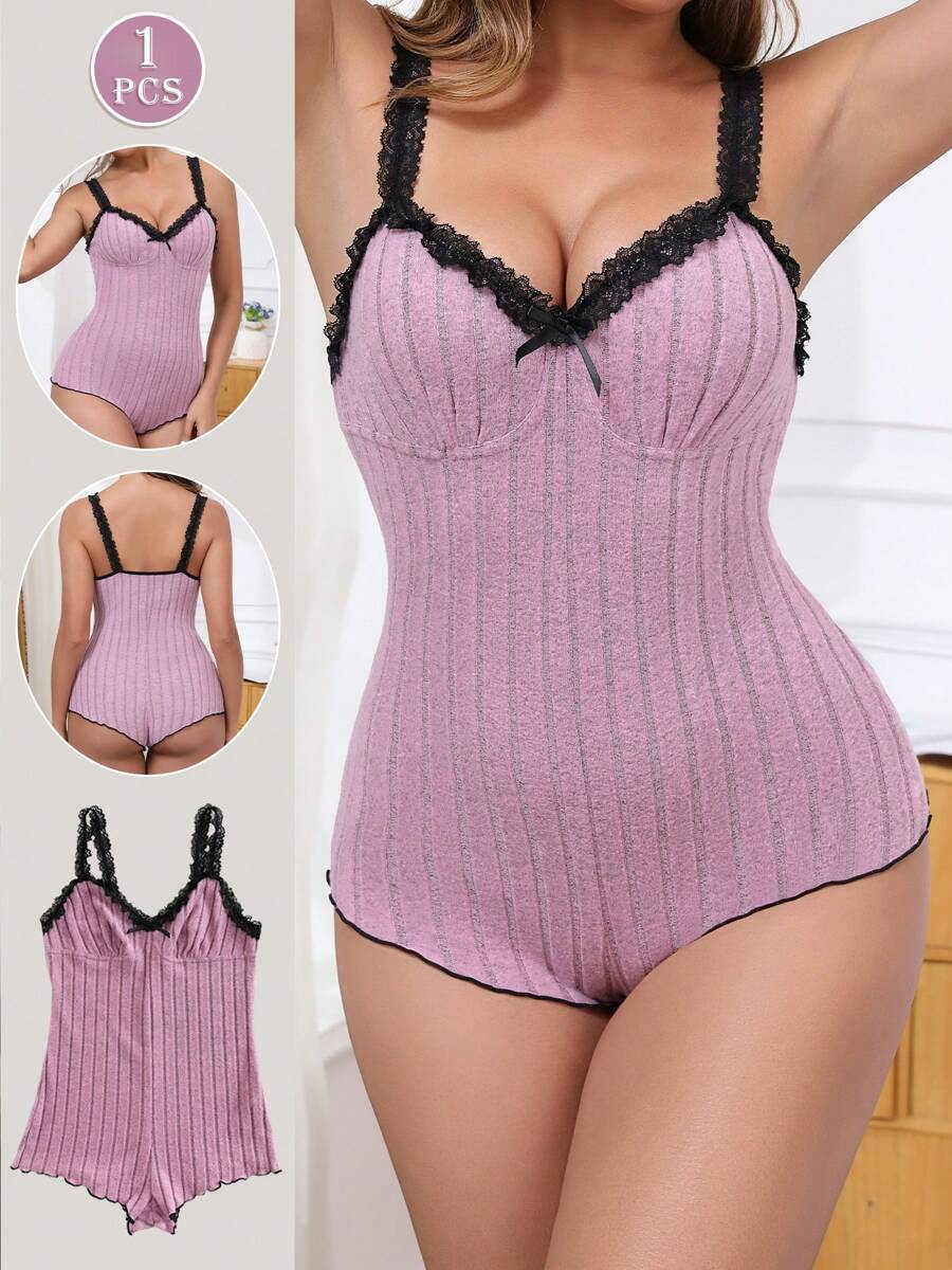 Dames romper met geplooide bandjes, nachtkleding, vakantie