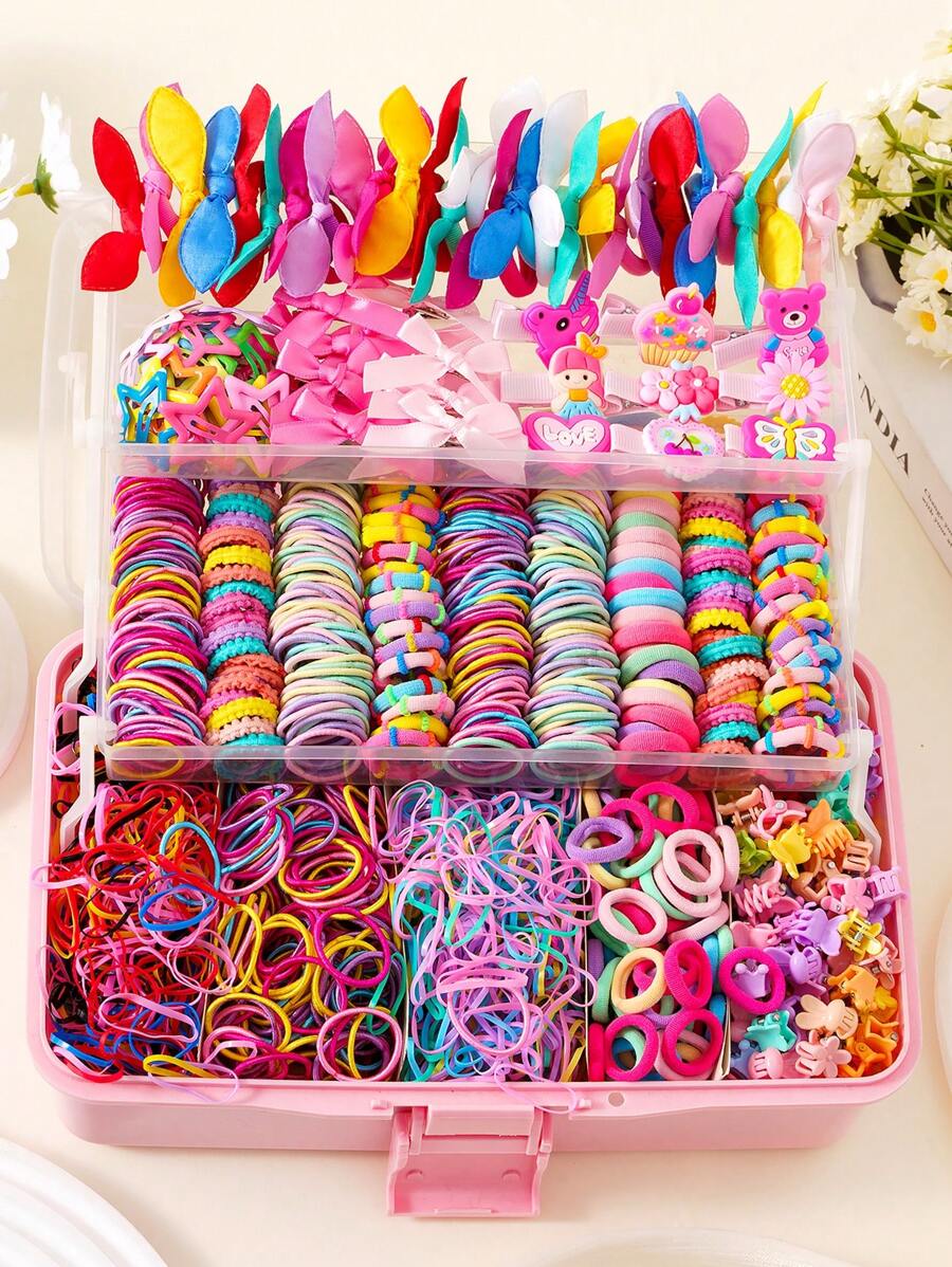 Set de 798 pinzas para el cabello con mariposas de colores, cintas para el cabello de moda sencillas, scrunchies para el cabello de estudiante, apropiado para uso diario y de fiesta