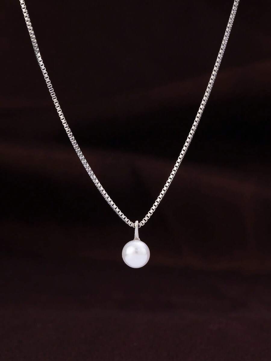 1 Stück elegante Perlenkette, elegante silberne Kette für den täglichen Gebrauch und besondere Anlässe, perfektes Feriengeschenk für Frauen, schicker und sexy Stil Schmuck