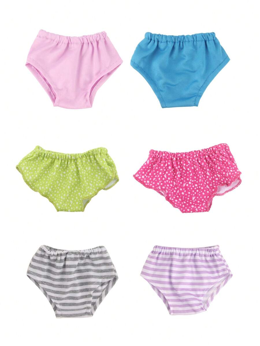 1 set de 6 piezas de ropa interior para muñecas de 18 a 22 pulgadas, opción de varios colores, accesorios de ropa de muñeca, adecuados como regalo de cumpleaños u ocasiones festivas para niñas pequeñas