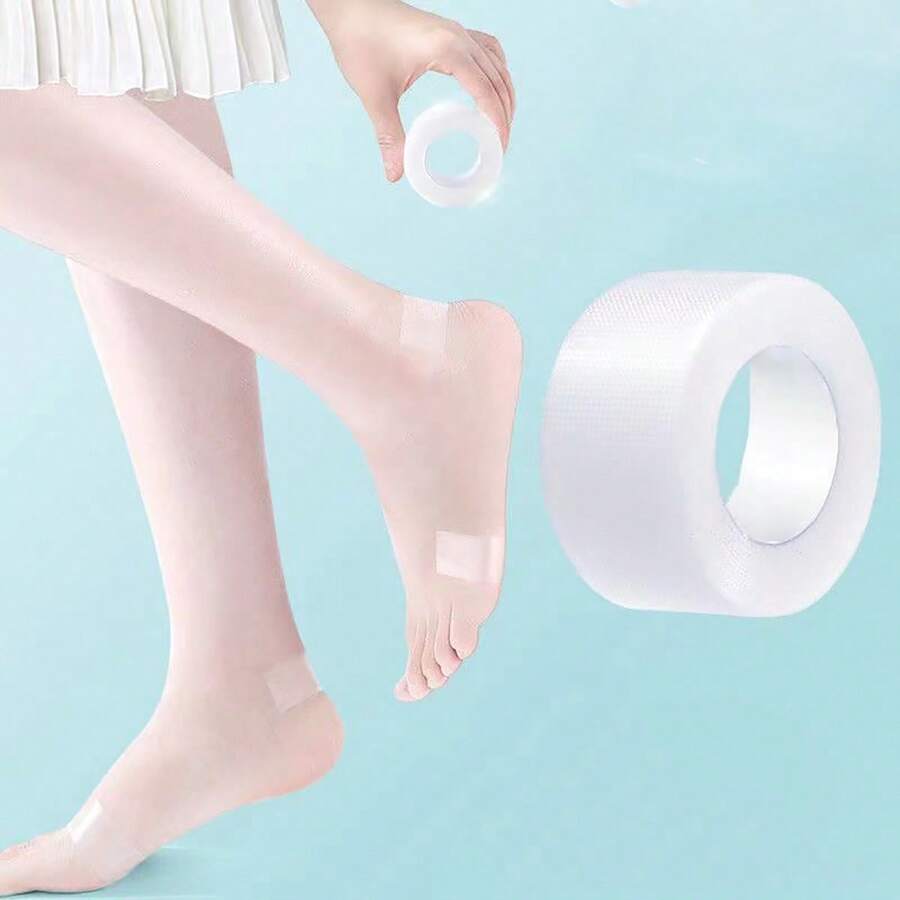 2 rouleaux d'autocollants invisibles pour talons - fabriqués en matériau PE, très élastiques, doux et non serrés, dermatologiquement testés, respirants et confortables, convenant pour une utilisation sur les mains, les pieds, les cuisses et d'autres parties, réduisant les frottements et rendant la marche plus confortable, cadeaux de vacances