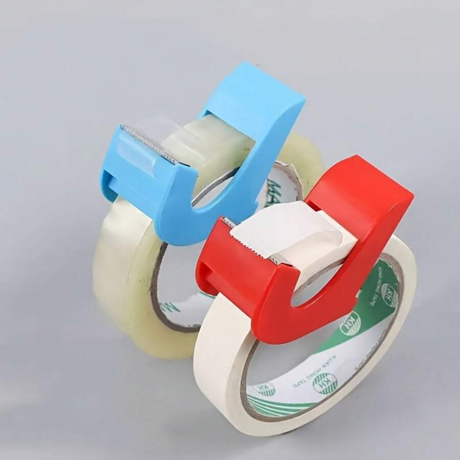Portable Tape Cutter, Manual Cutting With Blocker, Easy To Carry, Multi-Color Options Back To School