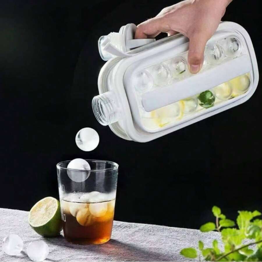 Essential Summer Cool-Down Items: A Two-In-One Portable Membrane Cup, Water Cup, Ice Tray Cup, Ice Cubes, Silicone Special Abrasive Pressing Household Item, Transparent Water Cup