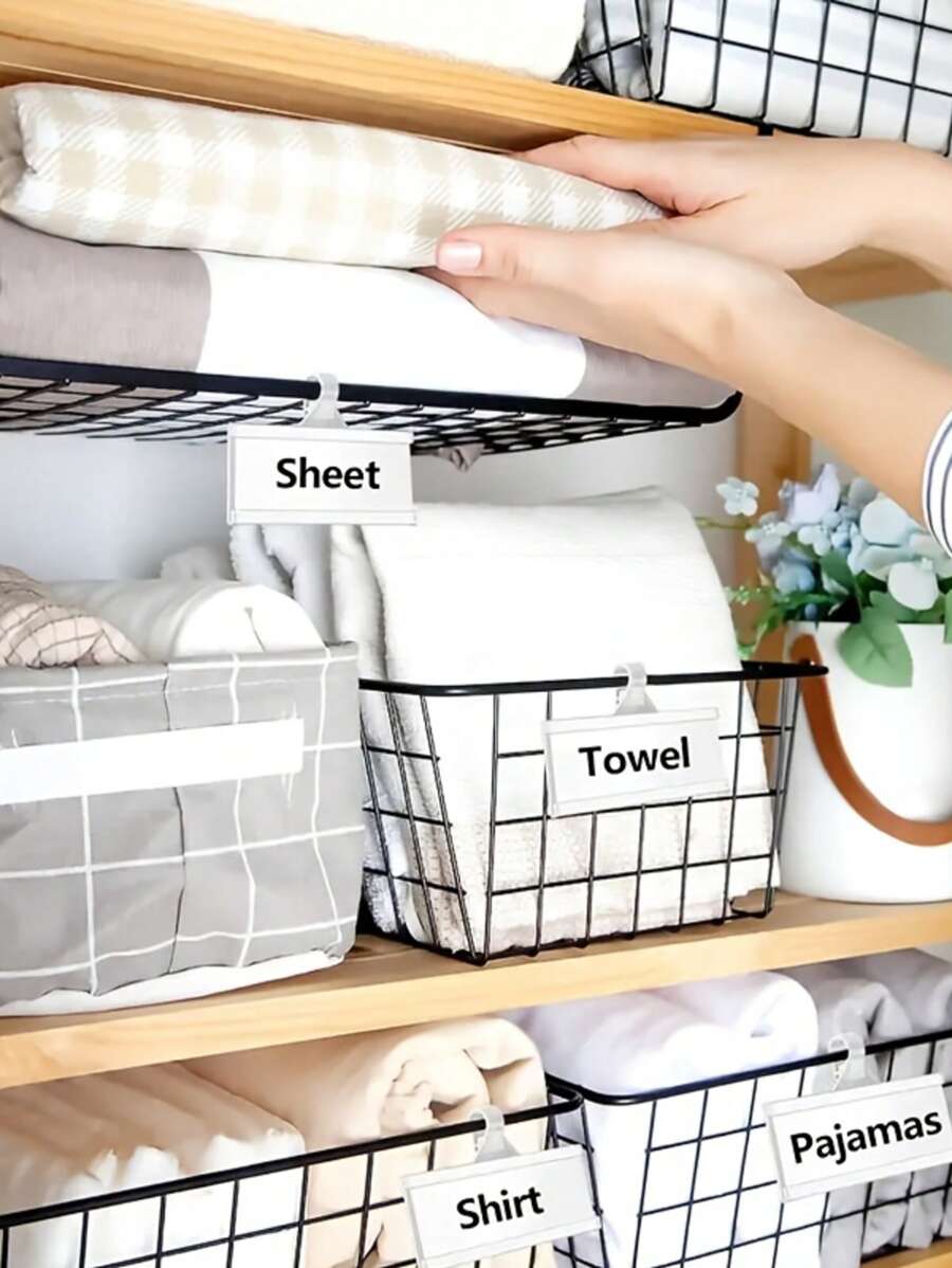 20 pièces Porte-étiquettes de prix à clips de verrouillage en PVC - Pinces étiquettes de rayonnage stables pour le de détail, le supermarché, la maison, le marché et l'organisation de bureau, stabilité des rayonnages | Design blanc élégant | Plastique robuste