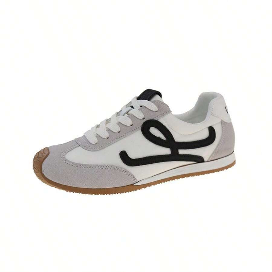 Nouvelles chaussures à lacets assorties avec bout rond, sportives, respirantes, à semelle étroite et épaisse