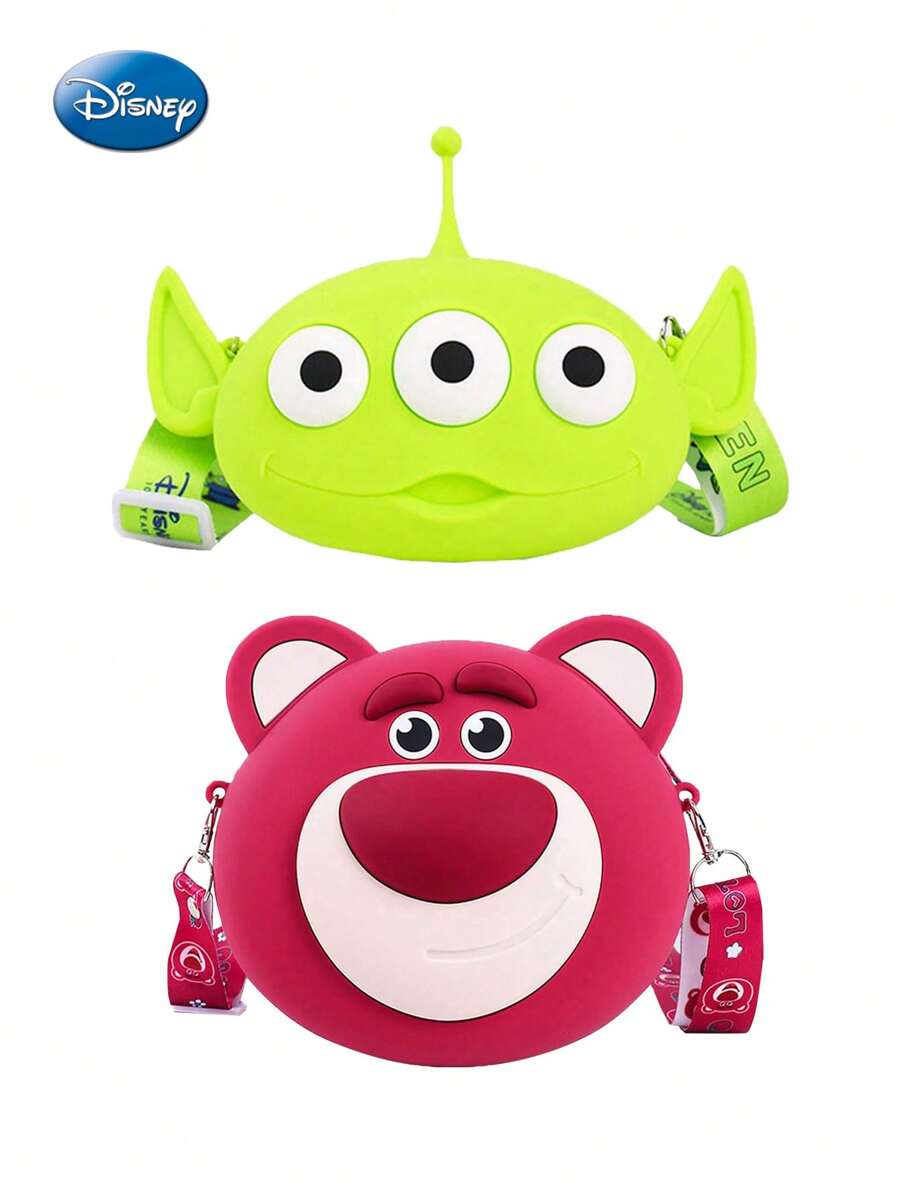 Disney 1PC Disney Officially Licensed Cartoon Cute Alien Losto Shoulder Crossbody Phone Bag Silicone Purse Compact Waterproof Wear-Resistant Storage Bag Foldable Soft Wallets Daily Combinations Can Be Used For Different Occasions A Souvenir Birthday Gift For Friends Family