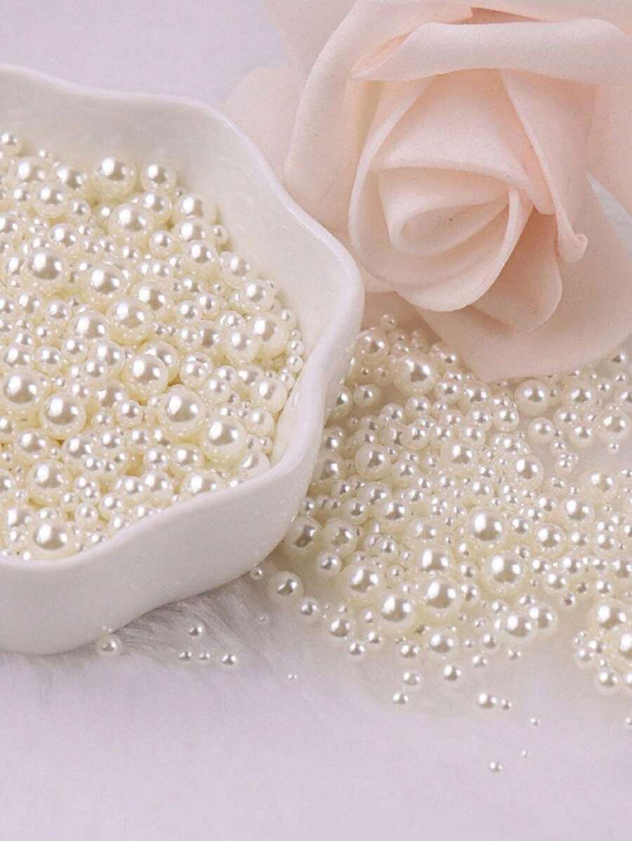 400 piezas surtidas de perlas de plástico de ABS brillantes de 1.5-5mm sin agujero, de colores pulidos, para manualidades de arte de uñas, joyería y decoración