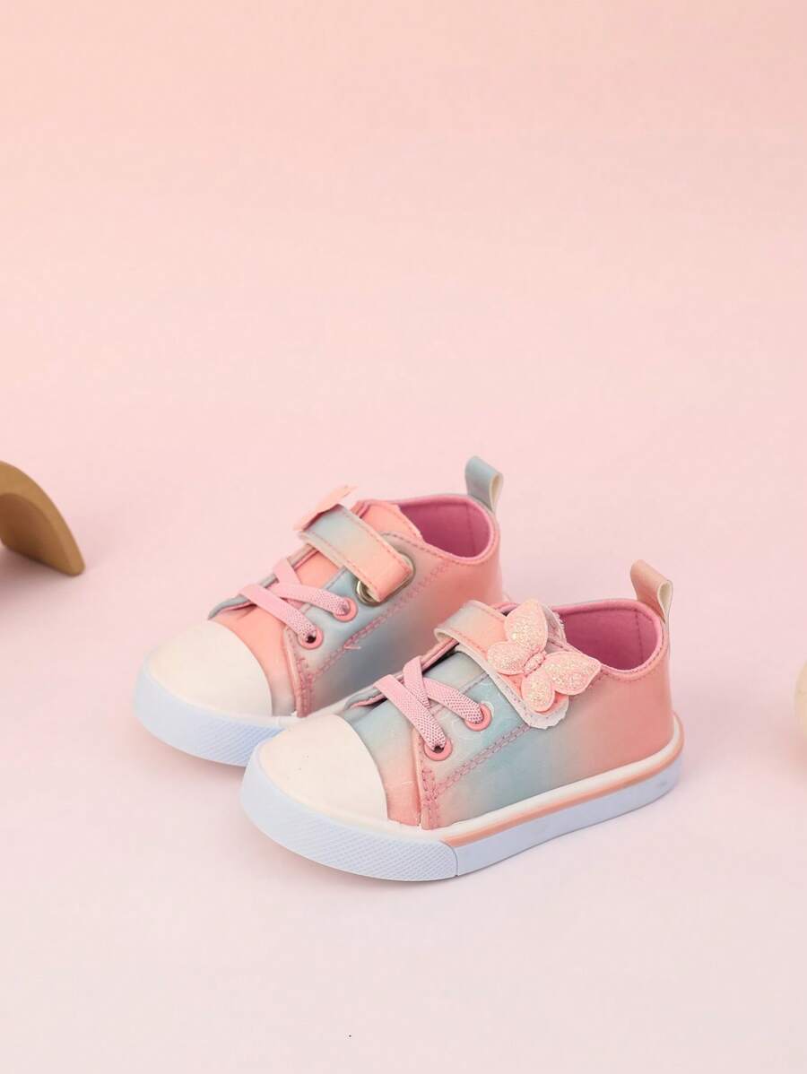 GENGASUN 1 pieza Zapatos casuales de PU para niñas pequeñas de unicolor con puntera redonda, zapatos casuales de moda para primavera/verano