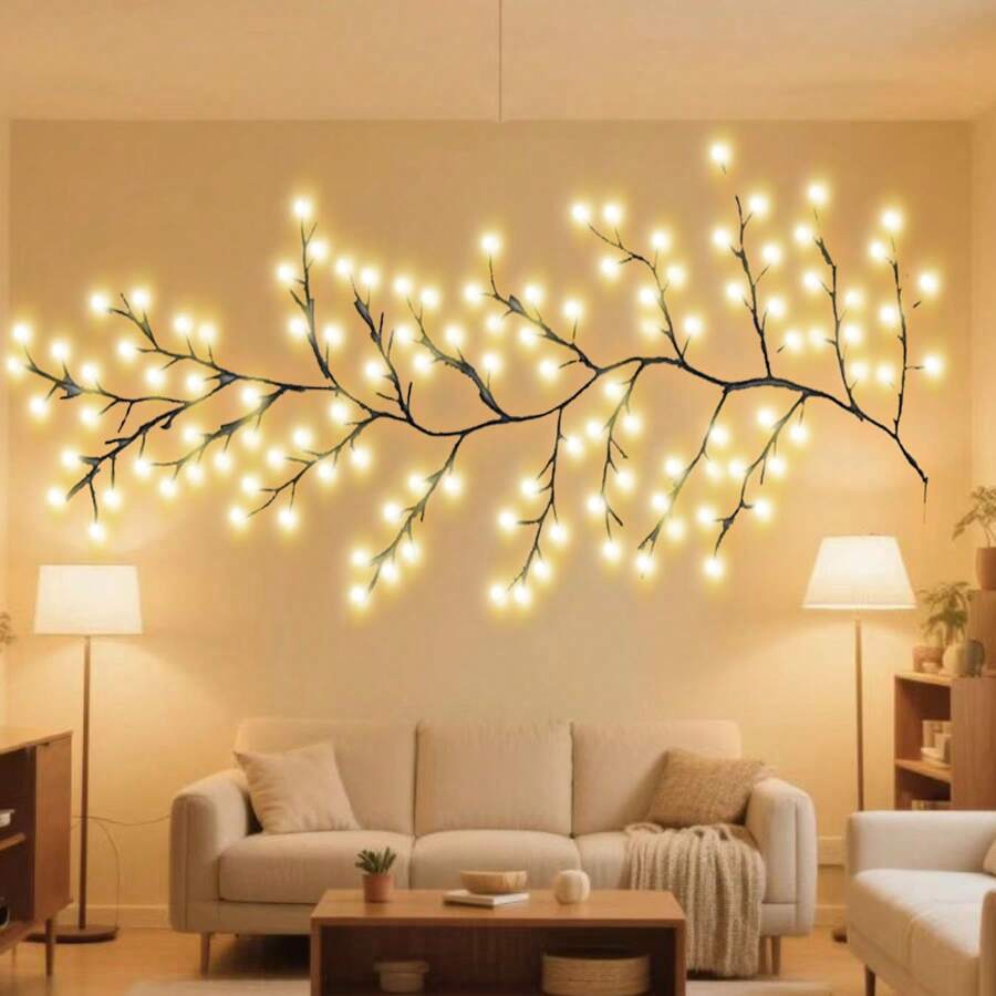 LED Tree Branches And Vines, Rooms, Bedrooms, Walls, Decorations, USB, Eight Functions, Bendable Vine Light
