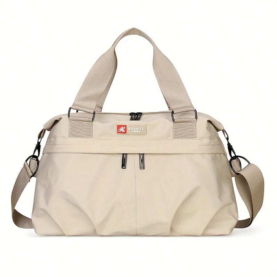 1pc Fashion Lightweight Travel Bag, Unisex Water Resistant Portable Gym Bag, Small Luggage, Business Trip Messenger Bag, Large Capacity Crossbody Laptop Bag - Adjustable Detachable Shoulder Strap, Dual-Directional Metal Zipper, Laptop Compartment - Stylish Choice For Traveling, Fitness, Commuting, Gathering, Overnight Stay