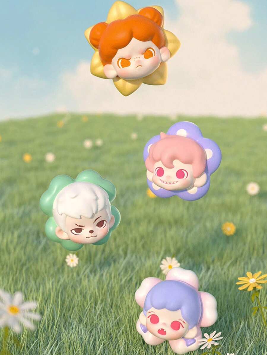 1pc Cute Anime Plant Character Style PVC Material Mini Model Figure, Perfect Gift For Figurine Collector Friends, Suitable For Room Decoration, Exquisite Birthday Present