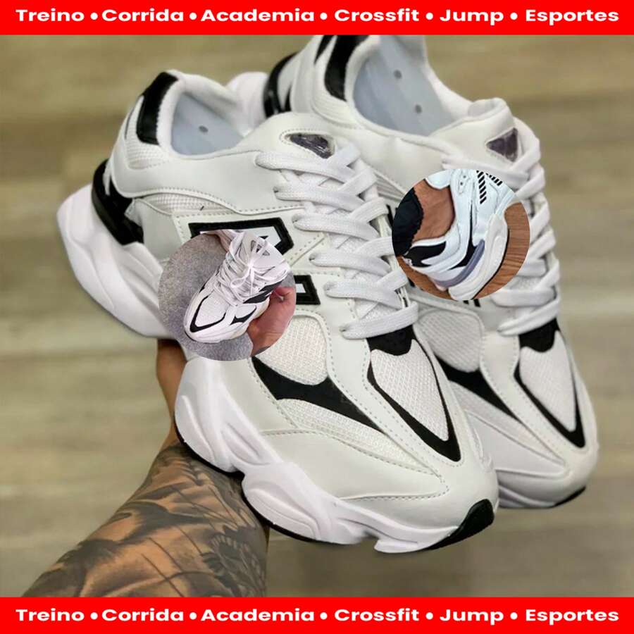 Tênis Unissex Plataforma Corrida Academia Treino Crossfit Caminhada Casual Leve Macio Estiloso
