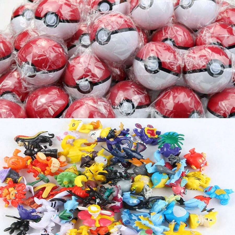 pokemon 1 Stück Pokemon Ball 2 *-3CM Pocket Critters Blind Box Handstück Anime Ornament, Blind Box Ball, zufällig geöffnete 2-3 cm Puppe, kann selbst verwendet oder an Freunde verschickt werden!