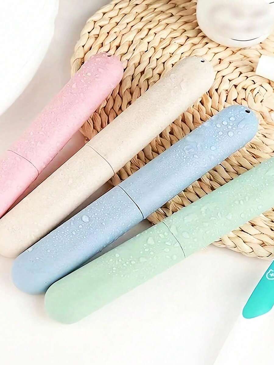 1pc Toothbrush Case Mixing Portable Tooth Brush Cover Holder Toothbrush Hygiene Care Outdoor Supplies Random Color For Travel Toothbrush Case Travel Hiking Camping Covers Protector Travel Essentials Travel Accessories Vacation Summer Holiday Back To School