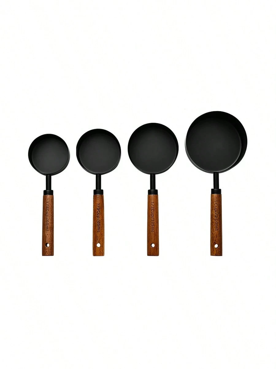 Black Non-stick Paint Measuring Cup 4-piece Set