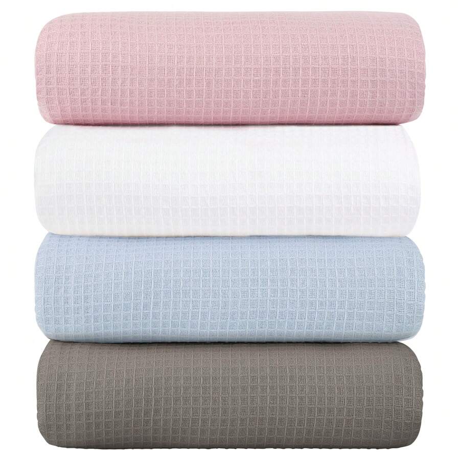 100% Cotton Texture Bath Towels - Set Of 4, Soft And Thick Absorbent Waffle Weave Towels Perfect For Daily Use