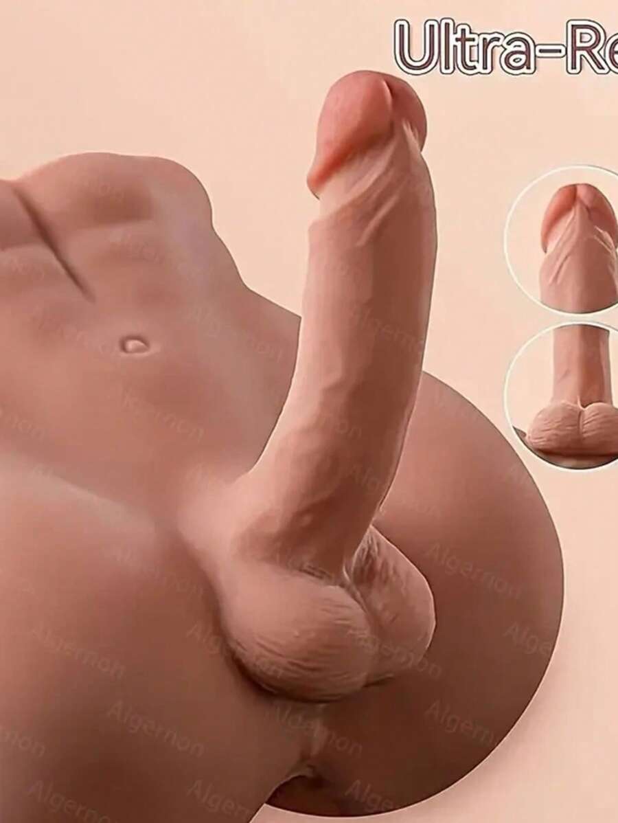 7.5 Pound Realistic Torso Male Sex Doll With Flexible Dildo, Realistic Sex, Huge Rooster 7 Inches, Male Sex Doll, Suitable For Female Masturbation, Neutral Masturbator Sex Toy For Gay And Lesbian Partners (Clothing Not Included)