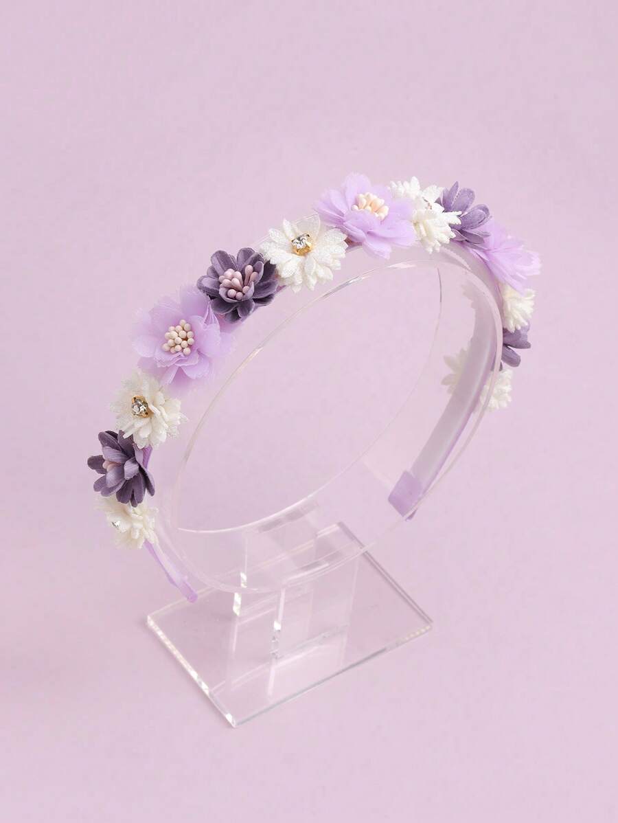 1 Peça Tiara Flor Roxa para Crianças, Adequada para Férias, Viagens, Festas, Uso Diário na Primavera e Verão para Meninas