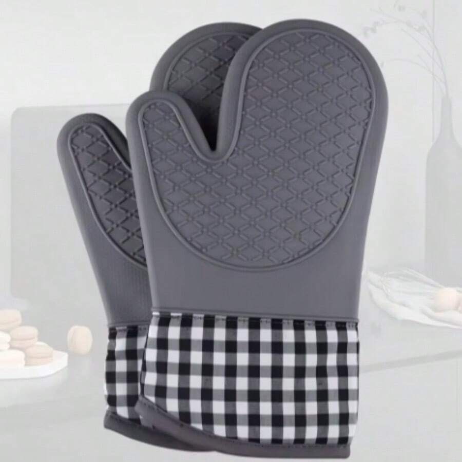 Thick Heat-Resistant Gloves, Suitable For Kitchen Baking, Cooking, Outdoor Barbecue, Halloween Baking Pastries.