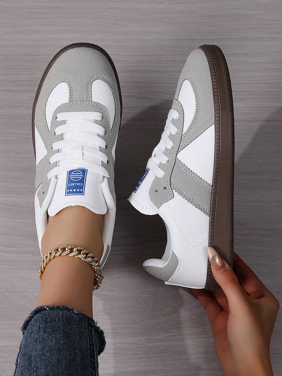 Neue Damen Lässig Sport Schuhe Farbblock Große Größen 36-45 Sneaker, Damen Lässig Sport Schuhe, Frühling Sommer Neuer Stil Mode vielseitige leichte atmungsaktive Schuhe, Schüler Rückkehr zur Schule Schuhe