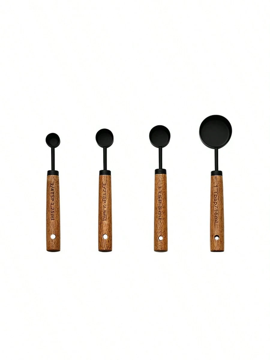 Black Non-stick Paint Measuring Spoon 4-piece Set