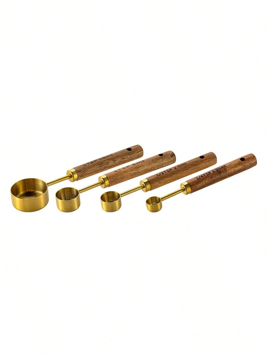 Gold-plated Measuring Spoon Set Of 4