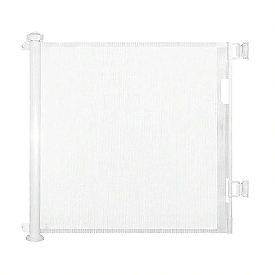 Puerta de seguridad para niños, puerta de seguridad, persiana enrollable protectora, persiana de seguridad para escaleras de bebés, puerta para mascotas, persiana retráctil, barreras extensibles para perros, 0-150/180/300 cm, color blanco