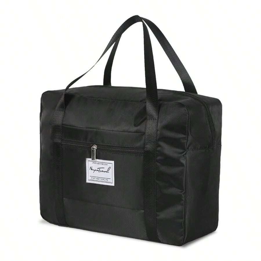 1pc Plain Minimalist Large Capacity Portable Storage Bag, Women Tote Handbag Shoulder Bag, Suitable For Storing Clothes, Bedding, Daily Necessities, Travel & Home Organization